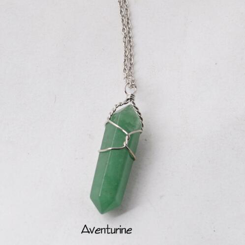 Simple Wrap Crystal Pendant Necklaces