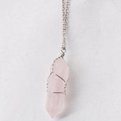 Simple Wrap Crystal Pendant Necklaces